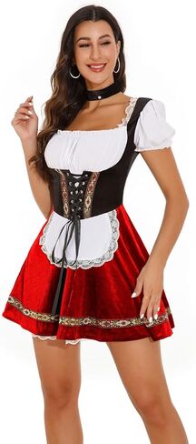 Oktoberfest Outfits Women Traditional Dirndl Dresses Oktoberfest Costume for Bavarian Oktoberfest Halloween Party in Saudi Arabia