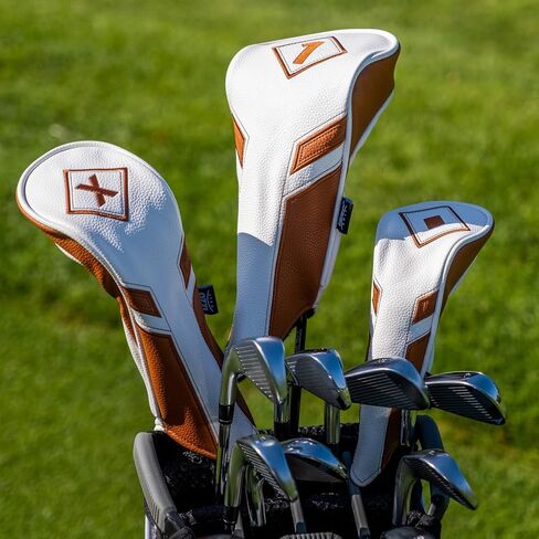 مجموعة غطاء رأس IZZO Golf Premium رمادي/أسود - تتضمن أغطية رأس السائق وخشب الممرات وأغطية رأس الجولف الهجين in Kuwait
