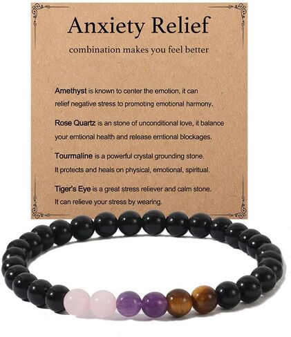 Triple Empath Protection Bracelet for Women Men, Natural Healing Crystal Bracelet in Saudi Arabia