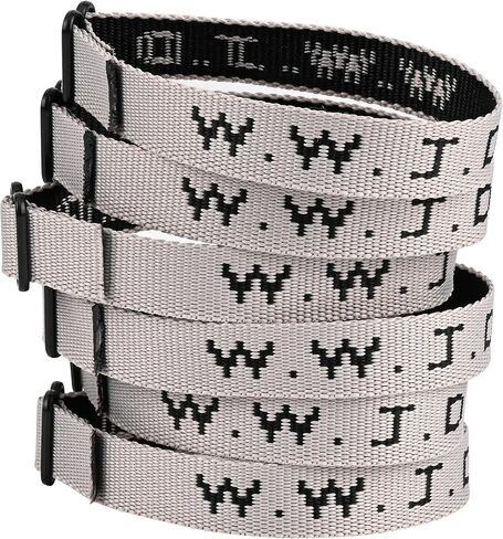 6PCS WWJD Bracelet Pack for Women Men, Christian Jesus Gifts Wristbands, Adjustable WWJD Bracelets Bulk What Would Jesus Do Bracelet in Kuwait