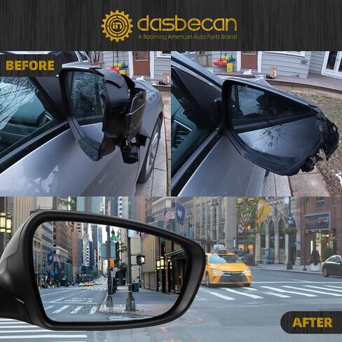 Dasbecan Passenger Side Mirror Black Compatible with 2014 2015 2016 Kia Forte Right Side Rear View Mirror With Manual Folding,Heated,Power Glass Replace# 87620A7200 KI1321181(5 Pins) in Saudi Arabia