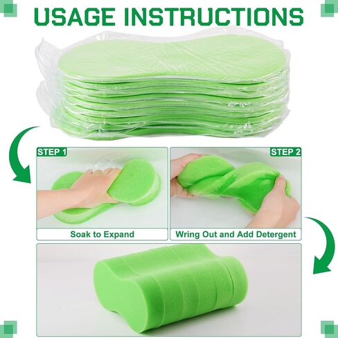 Vesici 24 Pack Large Sponges Bulk Multi-Purpose Extra Large Sponge for Washing Cars Field Day Water Games Household Cleaning Car Boat Bike Kitchen Bathroom Vacuum Compressed Packing (Bright Yellow) in Saudi Arabia