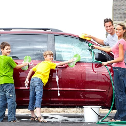Vesici 24 Pack Large Sponges Bulk Multi-Purpose Extra Large Sponge for Washing Cars Field Day Water Games Household Cleaning Car Boat Bike Kitchen Bathroom Vacuum Compressed Packing (Bright Yellow) in Saudi Arabia