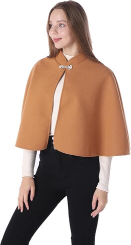 Baoqiya Wool Blend Capelet Capes Capes مقنعين بونتشو الزفاف سرق كيب شال للنساء in Kuwait