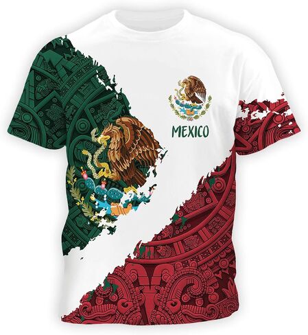 FAYBA Boys Aztec Mexican Shirts Boys Short Sleeves Mexico Shirt Mexico Jersey for Children's Tops in Kuwait