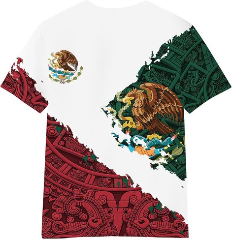 FAYBA Boys Aztec Mexican Shirts Boys Short Sleeves Mexico Shirt Mexico Jersey for Children's Tops in Kuwait