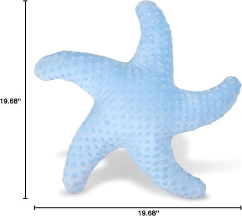 Marble Empire Starfish Pillow Shaped Beach Decorative Throw Pillows Cute Coastal Stuffed Animal Plush Soft Ocean Bedding for Bedroom(Blue) in Kuwait