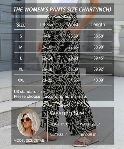 Women's Summer Wide Leg Pants High Waisted Palazzo Flowy Lounge Casual Elastic Drawstring Lightweight Pockets in Saudi Arabia