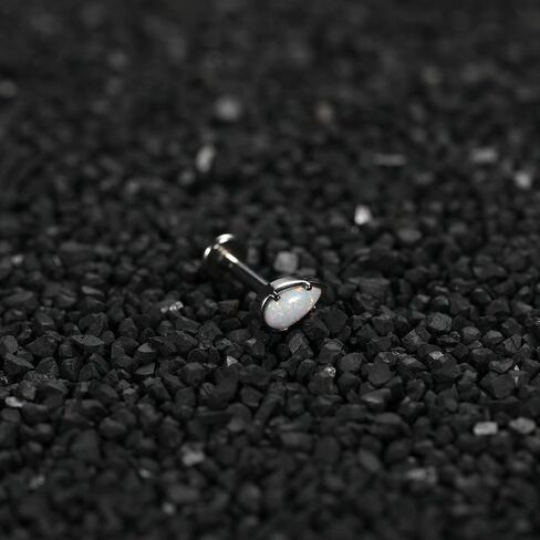 GAGABODY G23 Titanium Labret Studs 16G Tragus Earring Helix Stud Internally Threaded Labret Water Drop Opal Cartilage Monroe Piercing Lip Studs Tragus Piercing in Saudi Arabia