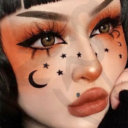 ZS 9Pcs 16G Halloween Lip Labret Studs, Stainless Steel Internally Threaded Jewelry for Conch Medusa Piercing, Black Bat Skull Ghost Forward Helix Tragus Earring for Women Men in Saudi Arabia