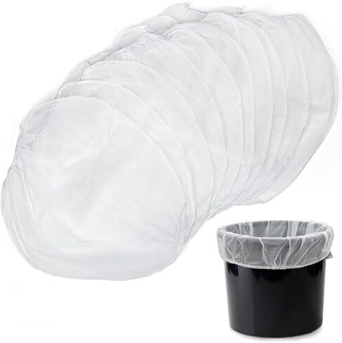 مصفاة حقيبة شبكية رفيعة عادية سعة 5 جالون، مصفاة طلاء علوية مرنة، مرشحات حقيبة بيضاء فائقة التوف للاستخدام مع مسدسات الطلاء والرشاشات أو البستنة (10 قطع) in Kuwait