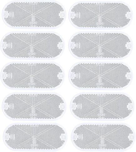 10 Pack Red Self Adhesive and Drill Mount Oval Reflectors, Road Safety Gate Posts Rear Reflectors for Trailer Caravan Truck Tractor Boat Lorry Motorcycle Fence Gate Post in Saudi Arabia