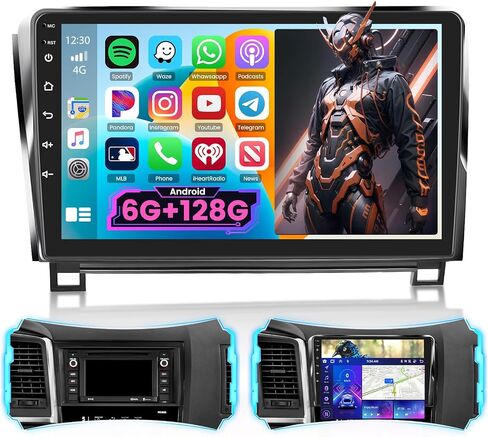 10.1 Inch Android 13 Car Stereo for Toyota Tundra 2007-2013 & Toyota Sequoia 2008-2018, 8 Core+4GRAM + 64GROM, 1280x720 Touchscreen, Wireless Carplay Android Auto GPS DSP 32EQ in Saudi Arabia