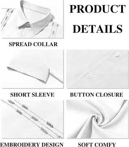 Runcati Mens Short Sleeve Guayabera Shirts Button Down Cuban Casual Mexican Shirts Summer Beach Wedding Linen Tops in Saudi Arabia