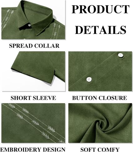 Runcati Mens Short Sleeve Guayabera Shirts Button Down Cuban Casual Mexican Shirts Summer Beach Wedding Linen Tops in Saudi Arabia