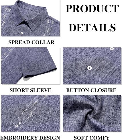 Runcati Mens Short Sleeve Guayabera Shirts Button Down Cuban Casual Mexican Shirts Summer Beach Wedding Linen Tops in Saudi Arabia