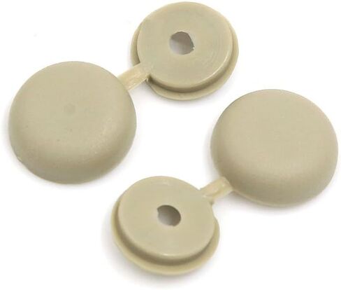 uxcell 20pcs 4mm Beige Hinged Screw Cover Folding Caps for Car Home Furniture Decor in Saudi Arabia