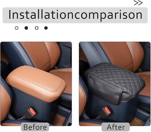 Center Console Cover Compatible with Ford Maverick 2022-2025 Center Console Armrest Seat Box Cover Cushion Lid Protector Pad Anti-Scratch Protector Cover Accessories (Leather, Black-B) in Saudi Arabia