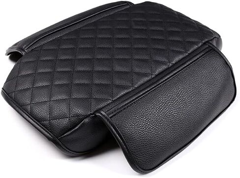 Center Console Cover Compatible with Ford Maverick 2022-2025 Center Console Armrest Seat Box Cover Cushion Lid Protector Pad Anti-Scratch Protector Cover Accessories (Leather, Black-B) in Saudi Arabia