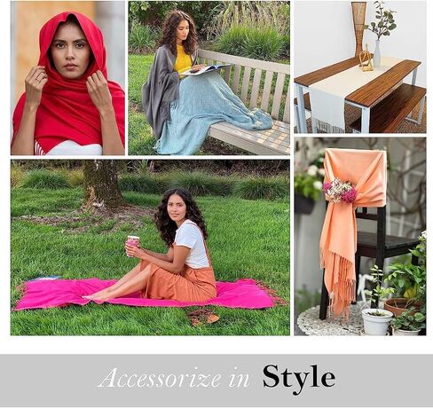 3 Pack Scarves for Women Silky Pashmina Shawls and Wraps Gifts for Women Mom Girlfriend Birthday Anniversary Valentines in Saudi Arabia