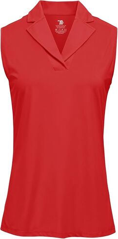 YSENTO Women's Sleeveless Golf Shirts Summer Fashion Cute Polo Tops UPF 50 Dry Fit Lapel Collar V Neck Clothes in Saudi Arabia