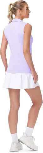 YSENTO Women's Sleeveless Golf Shirts Summer Fashion Cute Polo Tops UPF 50 Dry Fit Lapel Collar V Neck Clothes in Kuwait