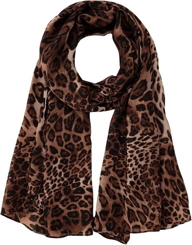 Floerns Women's Boho Leopard Cheetah Print Scarf Headband Wrap Scarves Shawl in Saudi Arabia