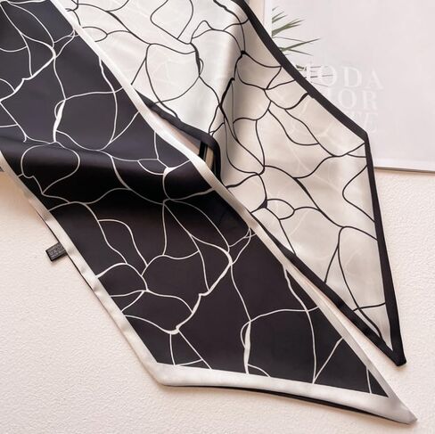 Long Purse Bag Scarf Silky Neck Scarf Lightweight Headscarf Satin Hair Scarf for Women in Kuwait