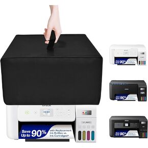 غطاء حماية للطابعة من الغبار عالي التحمل ومضاد للكهرباء الساكنة ومقاوم للماء لطابعة Epson EcoTank ET-2800/ET-2400/ET-2850 حافظة طابعة الكل في واحد لاسلكية ملونة (15.7 بوصة عمق × 15.4 بوصة عرض × 6.7 بوصة ارتفاع)