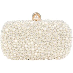 Comeon Pearl Evening Bag for Women, Elegant Handbags Banquet Handbag Formal Party Clutches Purses for Wedding/Prom/Cocktail