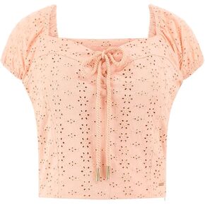 GUESS Women's Eco Short Sleeve Eliane Puffed Top