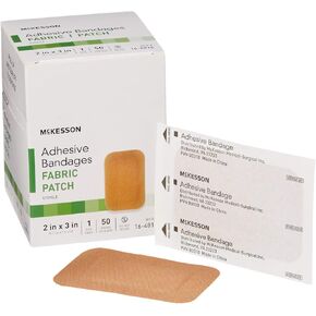 McKesson Adhesive Bandage Patch, 2 x 4 Inch Fabric, Box of 50