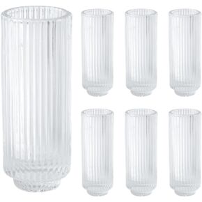 Koyal Wholesale 6 Pack Back Tall Glass Candle Holdser ، 2.36 "× 6.3" ، واضحة ، حفل زفاف وغيرها من الأحداث