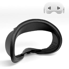 واجهة الوجه HiBloks لملحقات Meta Quest 3S، قطعتان من وسادة غطاء الوجه المتوافقة مع Oculus Quest 3S —— وسادة وسادة وجه من القطن الحريري الجليدي المسامي ومضادة للعرق، تصميم لتدوير الهواء in Kuwait