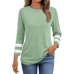 AUTOMET Womens Spring Tops 3/4 Length Long Sleeve Shirts Business Casual Dressy Tunic Tops Trendy Outfits 2025