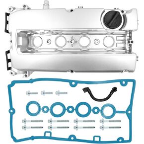 Upgraded Aluminum Engine Valve Cover Kit, Compatible with Chevy Cruze 2011-2016, Sonic 2012-2018, Trax 2013-2020, Aveo Aveo5 2009-2011, 2008 Astra, 2009-2010 G3 G3 Wave, Replace# 55558673, 55564395
