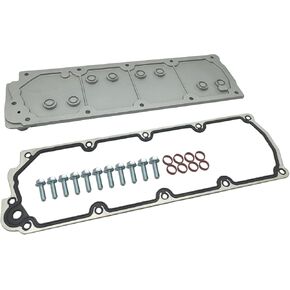 LS Valley Cover with Gsket Bolts 12598832, LS Gen 4 Valley Cover Plate Kit Compatible with Chevrolet GMC Cadillac Silverado Sierra SUV LS1 LS2 LS3 4.8/5.3/5.7/6.0/6.2L, Alumium