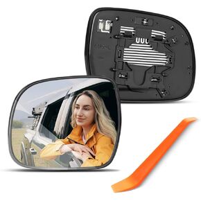 Passenger Side Mirror Replacement for Lexus RX330 2004 2005 2006/RX350 2007 2008 2009/RX400h 2006-2009, Right Side Convex Mirror Glass with Backing Plate, Power Heated