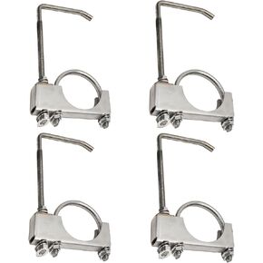 4 Pcs 2.5" Exhaust Clamp with Hanger,Heavy Duty Exhaust Hanger with Clamp,Universal Muffler Hanger Automotive Tools for Most Car Truck Exhaust Systems (2.5 inch)