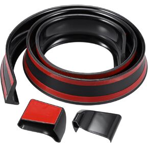 Unifizz 4.93Ft Car Wheel Arch Trim, Fender Flares Arches Wing Expander Car Wheel Eyebrow Anti-Collision Strip for Pickup SUV Car Fender Flare Edge Trim (3.5CM) Black