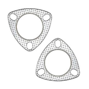 2.25 Inch Exhaust Gasket 3-Bolt 57mm Flange High Temperature Graphite w/Fire Ring Replacement 2 Pcs