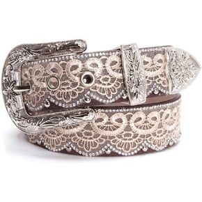 M&F Western 1.5" Lace Overlay Belt