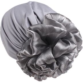 Turban Headwrap Hats for Women - Twist Solid Flower Caps Pre Tied Chemo Beanies Headwear for Cancer Headcover