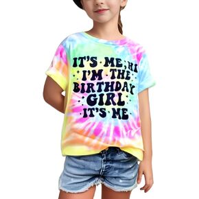 Birthday Girl Shirt Cute Girls Birthday T Shirt 3-10 Year Funny Party Gift Tees Toddler Kids Graphic Tee Tops