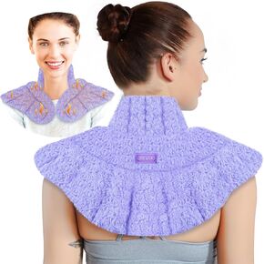 REVIX Microwave Heating Pad for Neck Shoulders and Back with Moist Heat, Weighted Microwavable Heated Neck Wrap Warmer, Scented