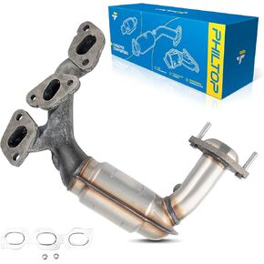 PHILTOP 16412 Front Left Exhaust Manifold Catalytic Converter Kit Compatible with Ford, Mazda, Mercury, 2001-2007 Escape 3.0L, 2001-2006 Tribute 3.0L, 2005-2007 Mariner 3.0L (EPA Compliant)