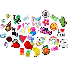 ARRIA Footwear Charms – 16 Fun & Cute Sets, Mix & Match Shoe Charms for Clogs, Waterproof & Secure Personalized Shoe Decoration Accessories