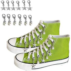 2PCS Hollow Star Pendant Titanium Steel Shoe ، Hip Hop Punk Sucked Diy Shoe Excaptory for Martin Boots ، Cool Party Decoration