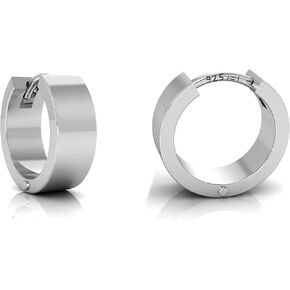 TURQNTAUPE 925 Sterling Silver Post Openable Huggies Earring for Women & Men - Lightweight Perfect for Everyday Wear & Gifting
