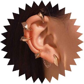 Gothic Devil Claw Ear Cuff Earrings Dragon Claw Cuff Wrap Earring Gold Ear Climber Crawler Earring Devil Claw Clip On Cuff Earrings Jewelry for Women